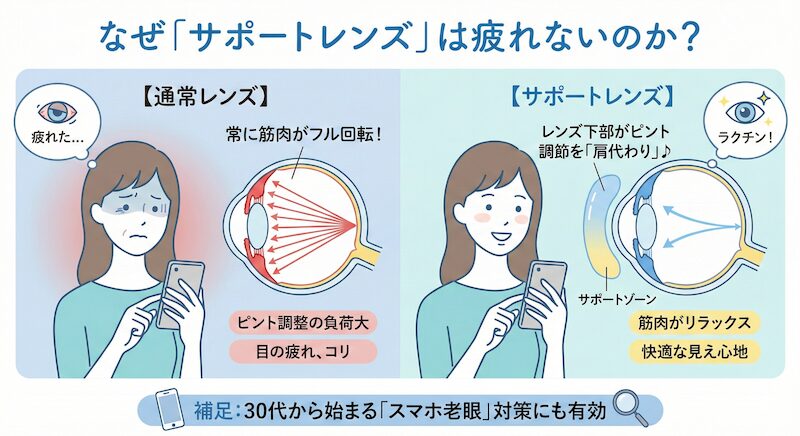 視力は問題ないのに疲れる理由。原因は度数ではなくレンズ設計