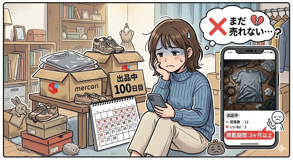 メルカリで売れない商品はある？売れないときのチェックリストのイラスト